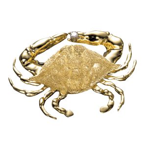 Gold Blue Crab Pin .05ct. Diamond