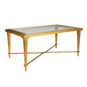 bristol rectangle coffee table gold scully and scully
