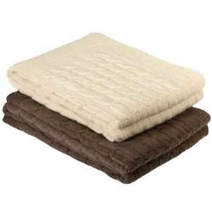 cashmere cable throw
