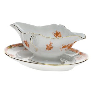 Herend Chinese Bouquet in Rust, Gravy Bowl
