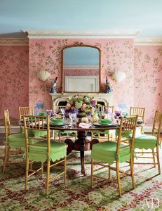 elegant color dining room
