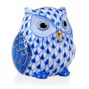 Herend Owlet in Sapphire