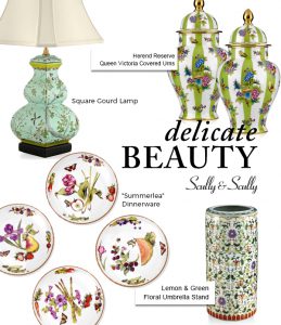 delicate beauty flower garden home accents scully & scully