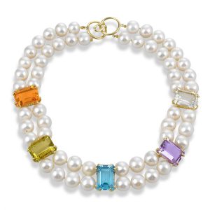 stone and pearl necklace gift ideas for women