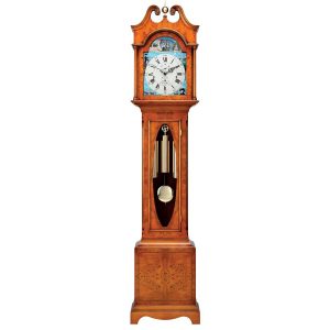 Yew Scroll Top Grandfather Clock